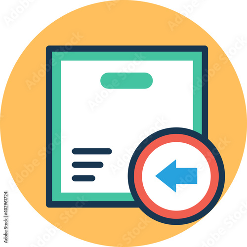 Vector icon of a Consignment returned to the sender