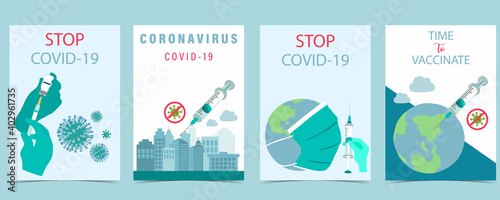Earth with surgical face mask, vaccine background to prevent the spread of bacteria,coronavirus