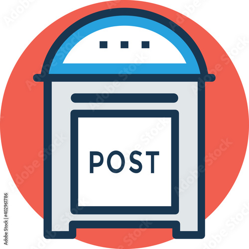 Vector illustration of a post box