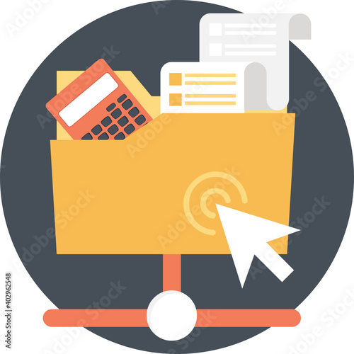Folder sharing concept vector illustration 