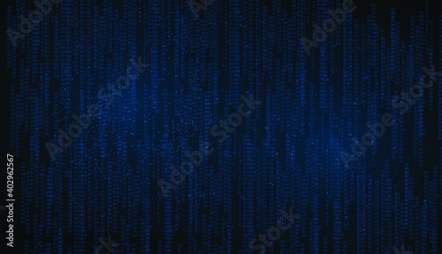 Abstract Technology Background. binary data and streaming binary code background. vector illustration