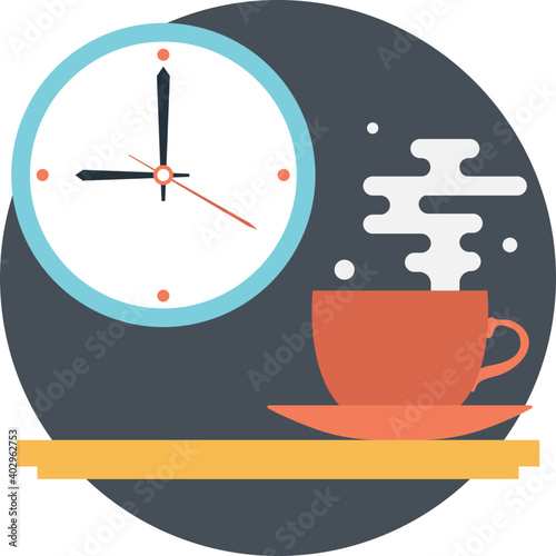 Take a break with cup of coffee. Break time vector 