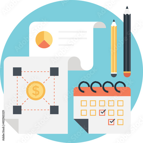 Project planning vector icon 