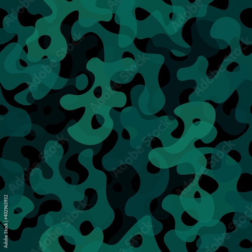 Woodland marsh camouflage seamless pattern background vector illustration