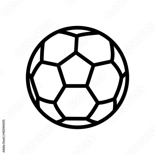 Soccer ball line icon. Simple illustration mobile concept and web design. Vector illustration can be used for topics like sport, entertainment, ball games.  Design template vector