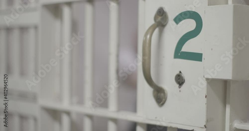 Police Officer Closes Jail Cell with Suspect Inside Sound 4K