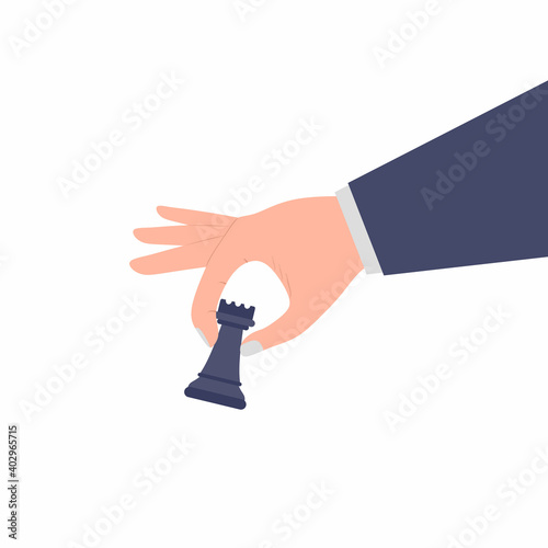 Strategist holding in hand ...