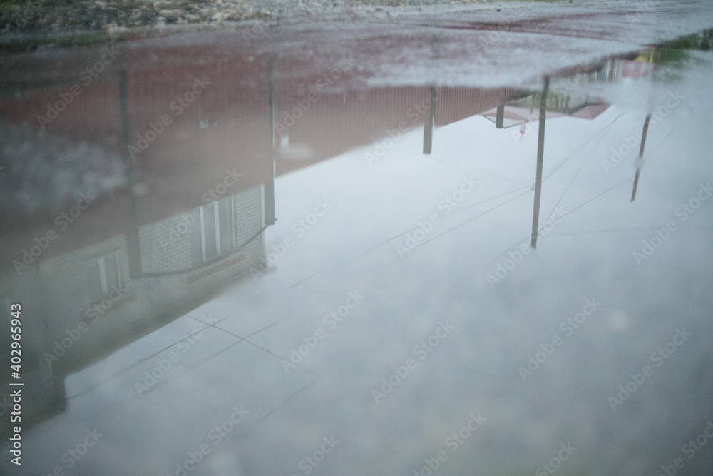 Obraz premium reflection in a puddle