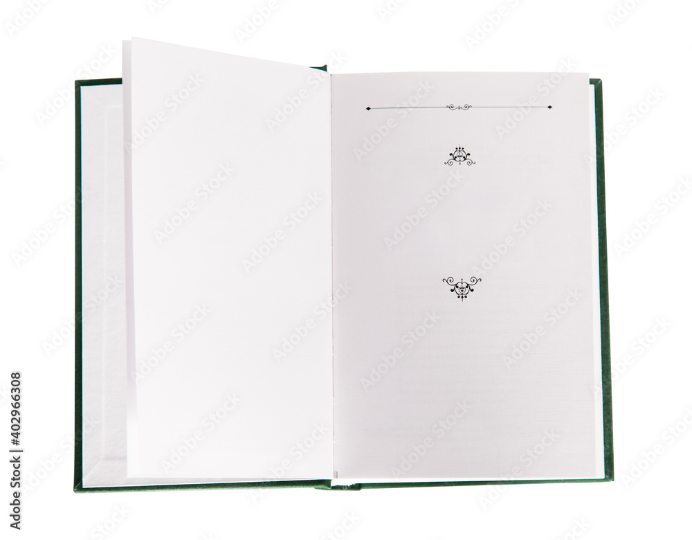 Isolated opened book Isolated opened book