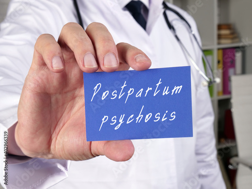 Fotografie Conceptual photo about Postpartum psychosis with handwritten phrase