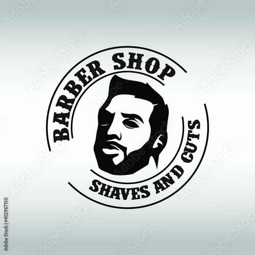 Barber Shop label, banner, logo vector