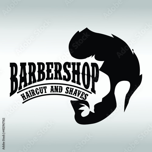 Barber Shop label, banner, logo vector