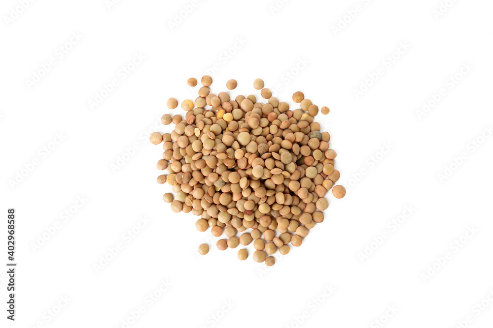 Heap of uncooked legumes isolated on white background Heap of uncooked legumes isolated on white background