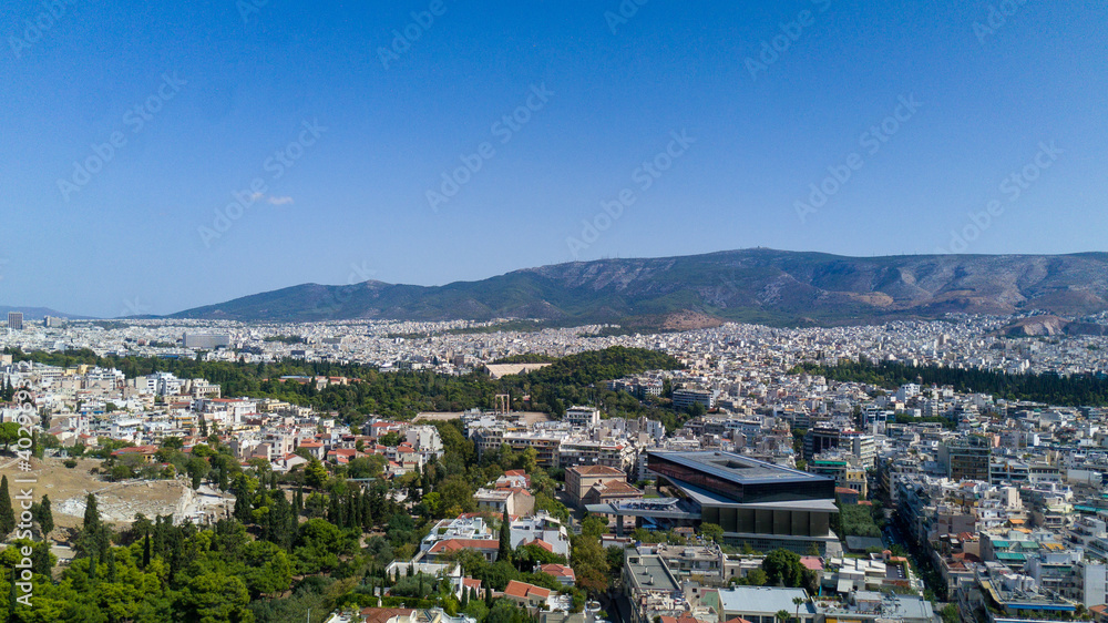 view of the city of the city of Athens from drone view of the city of the city of Athens from drone