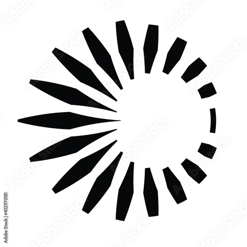 Lines in Circle Form . Spiral Vector Illustration .Technology round. Wave Logo . Design element . Abstract Geometric shape .