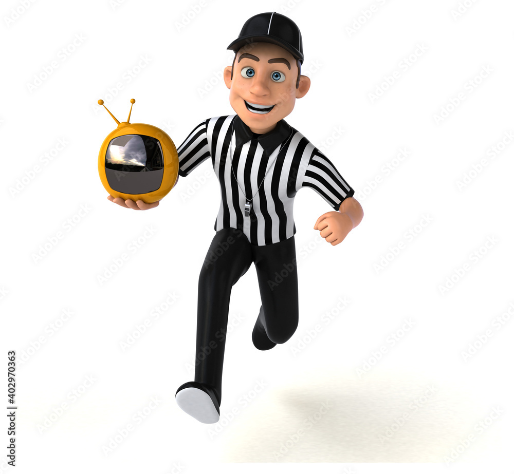 Fun 3D Illustration of an american Referee Fun 3D Illustration of an american Referee