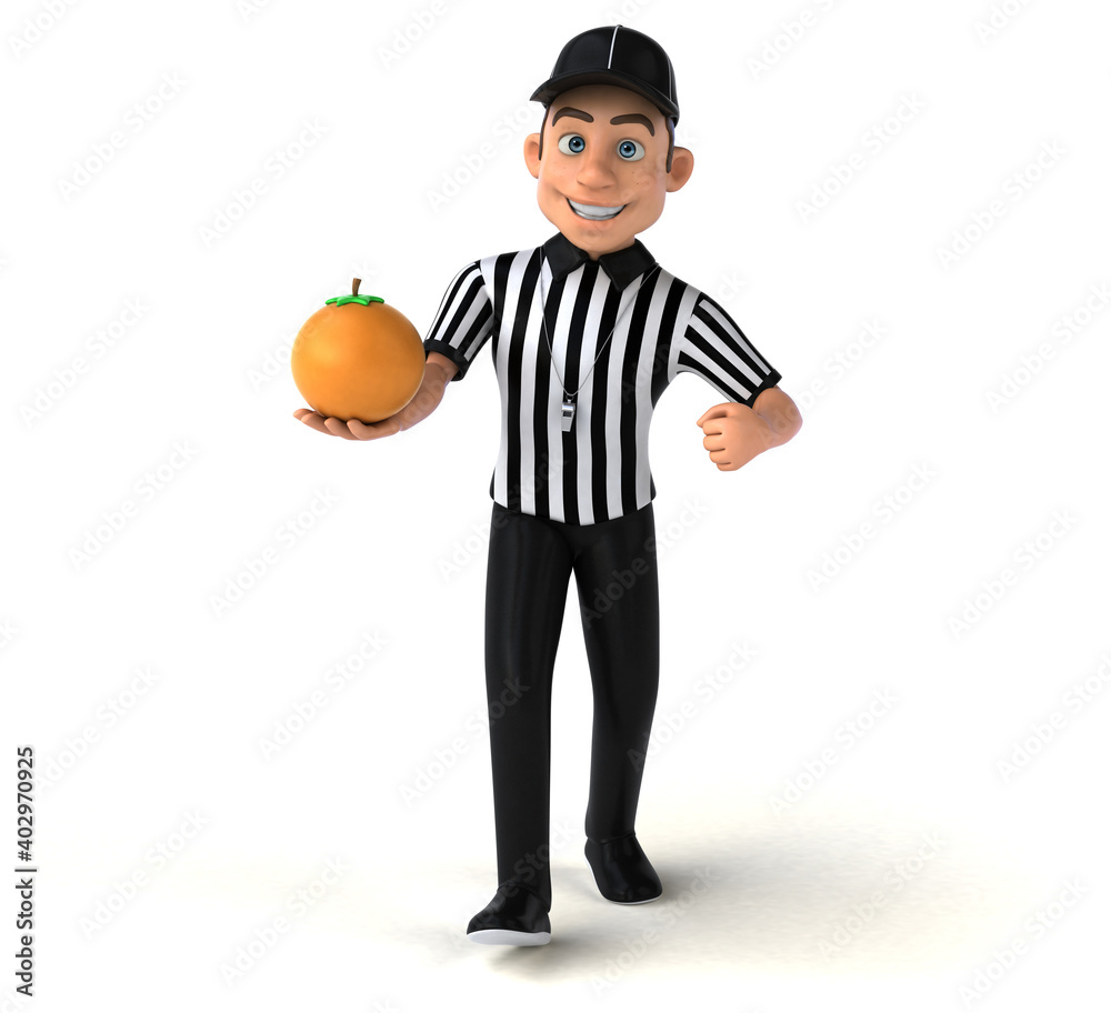 Fun 3D Illustration of an american Referee Fun 3D Illustration of an american Referee