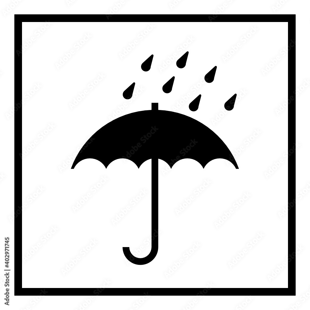 Fragile vector symbol isolated on white background, umbrella icon Fragile vector symbol isolated on white background, umbrella icon
