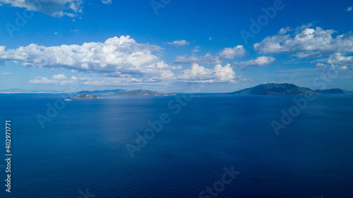 blue sky and sea Greek sea