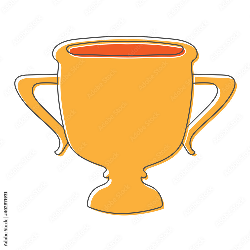 Trophy hand drawn design vector illustration Trophy hand drawn design vector illustration