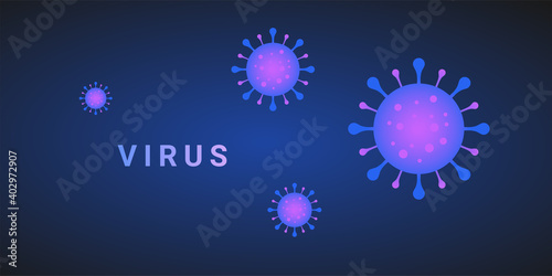 Landscape Virus Abstract Background Vector Illustration. 
