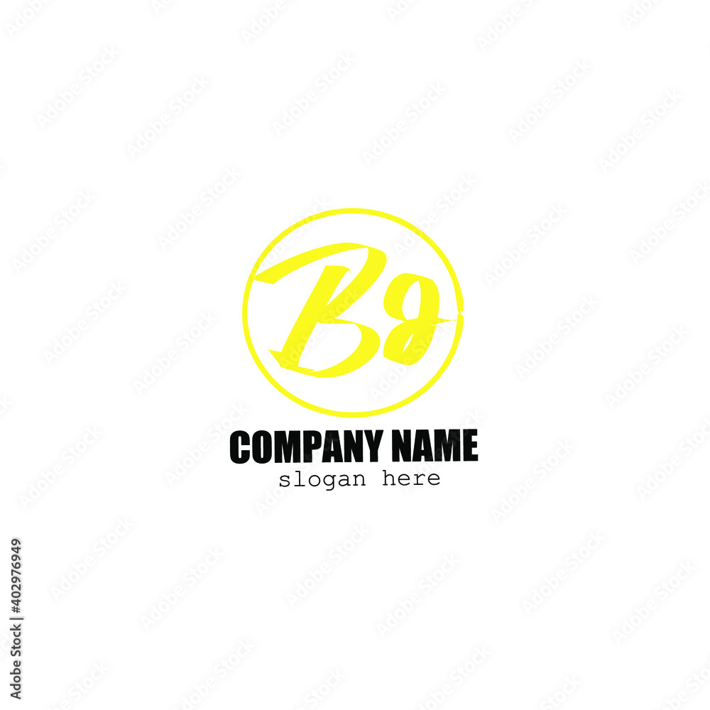 BD b d Initial handwriting creative fashion elegant design logo Sign Symbol template vector icon