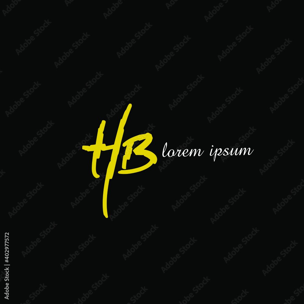 HB h b Initial handwriting creative fashion elegant design logo Sign Symbol template vector icon HB h b Initial handwriting creative fashion elegant design logo Sign Symbol template vector icon