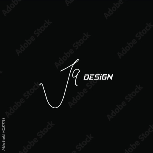 JA j a Initial handwriting creative fashion elegant design logo Sign Symbol template vector icon