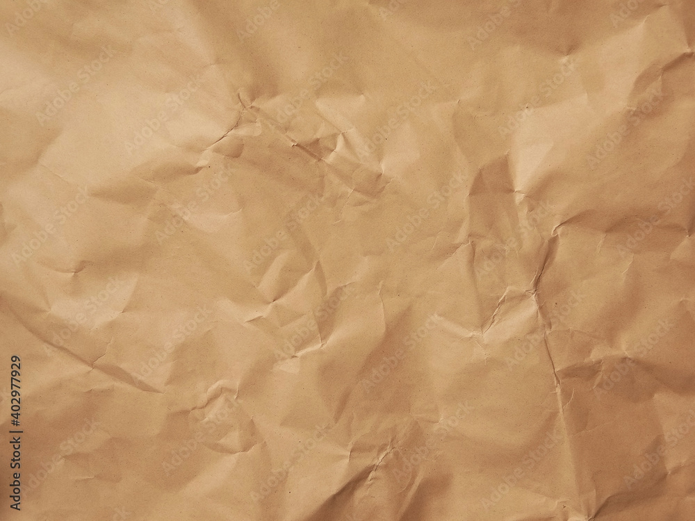 Obraz premium Brown crumpled paper in vintage style