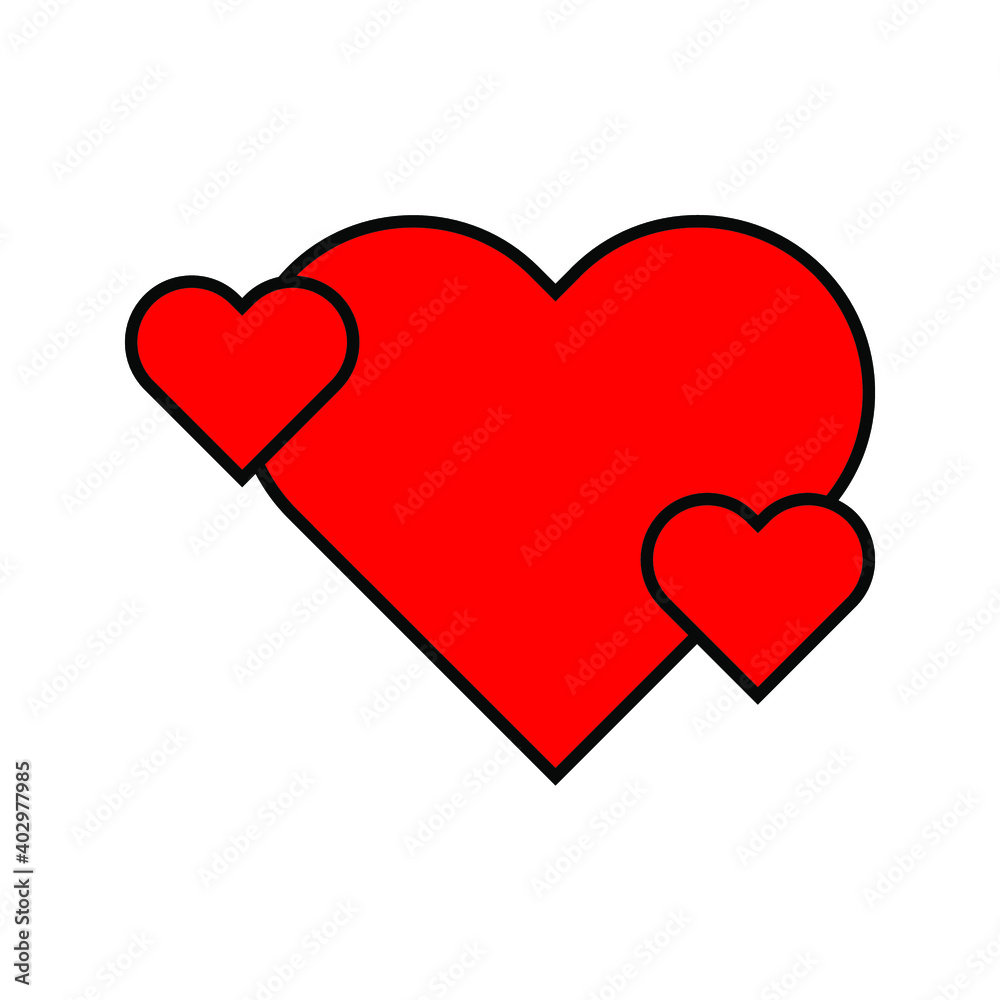 love heart icon concept. love illustrations for the website. Perfect use for web, patterns, designs, icons
