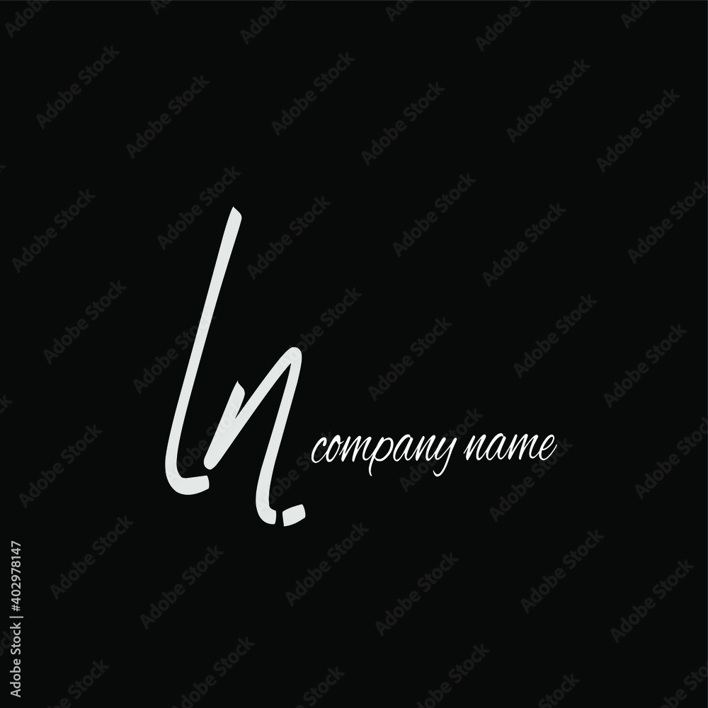 LN L N Initial handwriting creative fashion elegant design logo Sign Symbol template vector icon LN L N Initial handwriting creative fashion elegant design logo Sign Symbol template vector icon