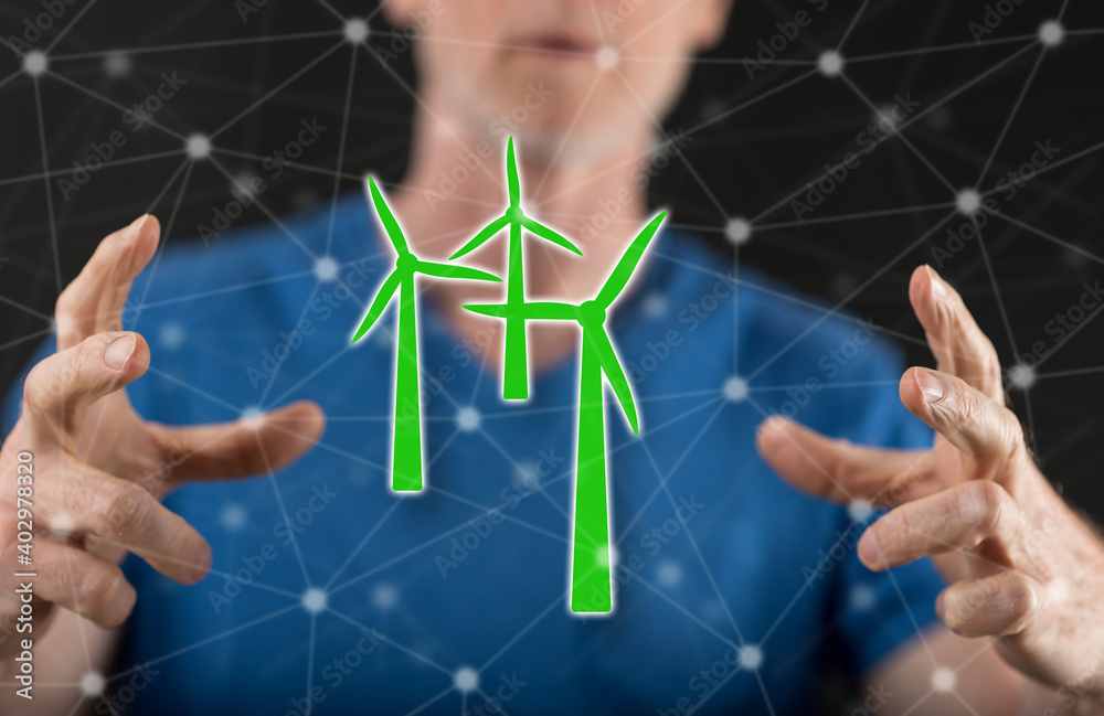 Fototapeta premium Concept of clean energy