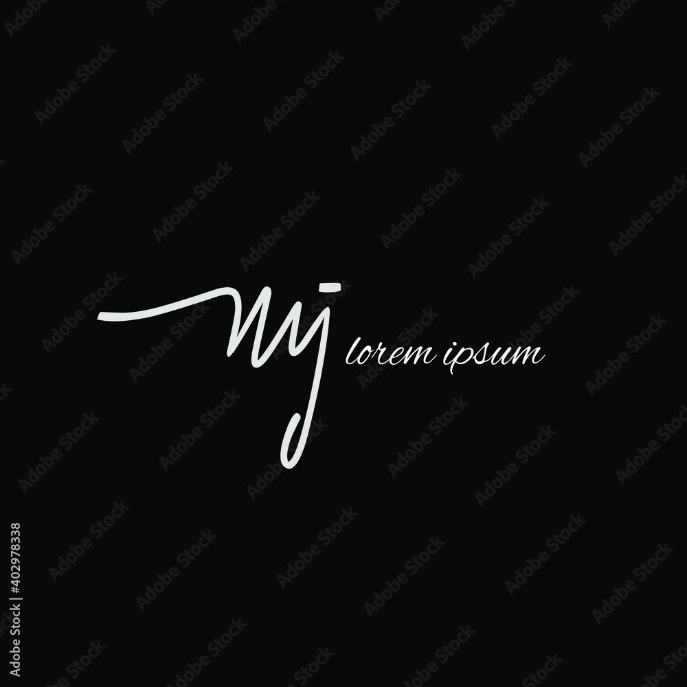 MJ M J Initial handwriting creative fashion elegant design logo Sign Symbol template vector icon MJ M J Initial handwriting creative fashion elegant design logo Sign Symbol template vector icon