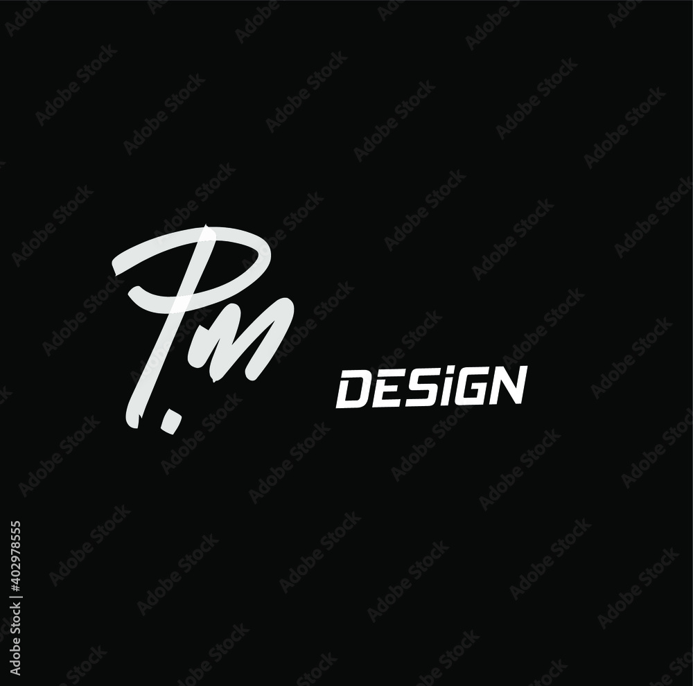 PM P M Initial handwriting creative fashion elegant design logo Sign Symbol template vector icon PM P M Initial handwriting creative fashion elegant design logo Sign Symbol template vector icon