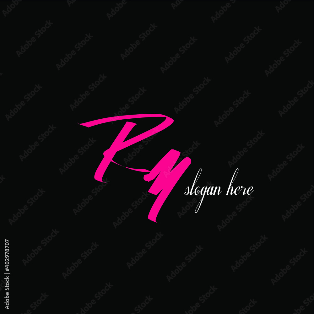 Fototapeta premium RM R M Initial handwriting creative fashion elegant design logo Sign Symbol template vector icon