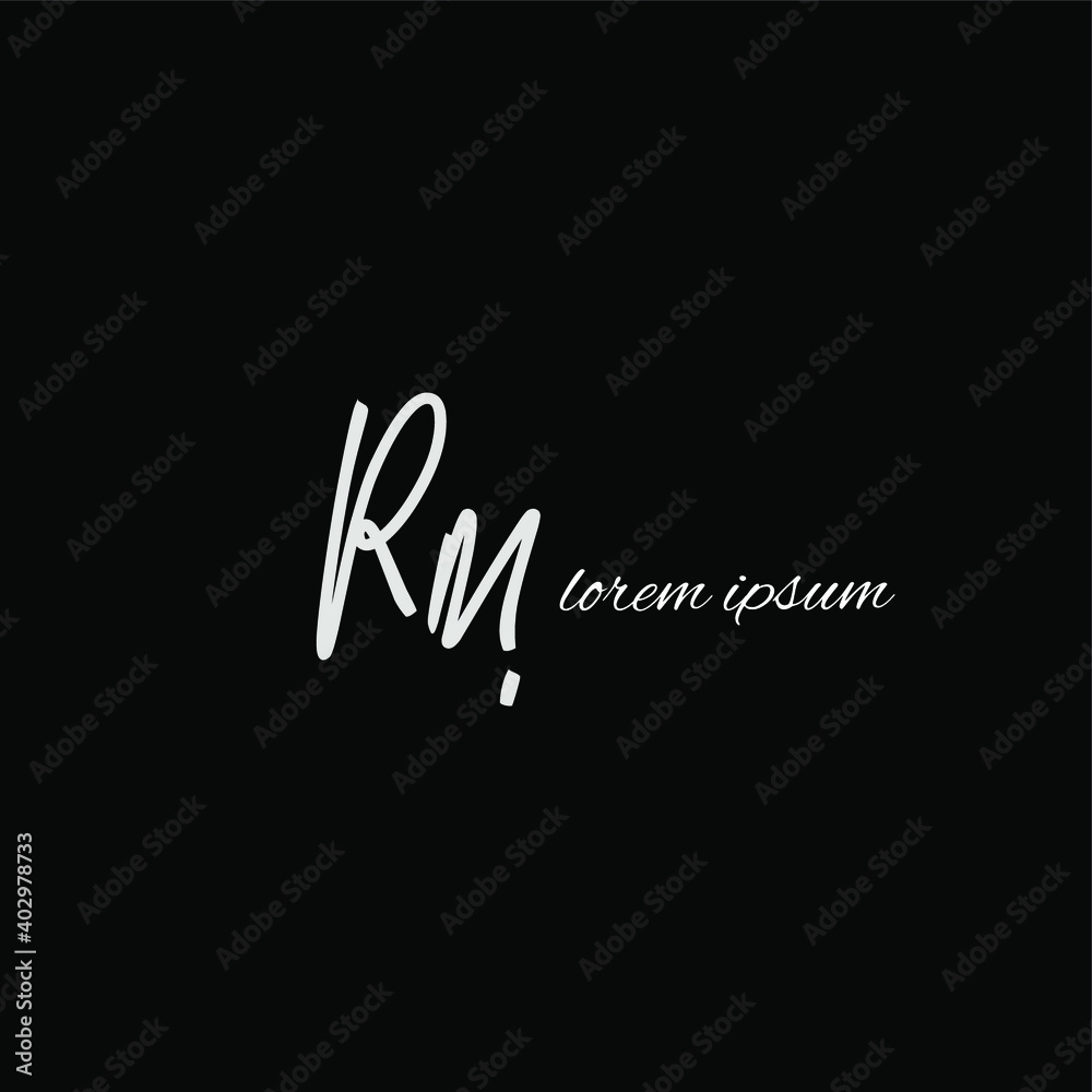 RM R M Initial handwriting creative fashion elegant design logo Sign Symbol template vector icon RM R M Initial handwriting creative fashion elegant design logo Sign Symbol template vector icon