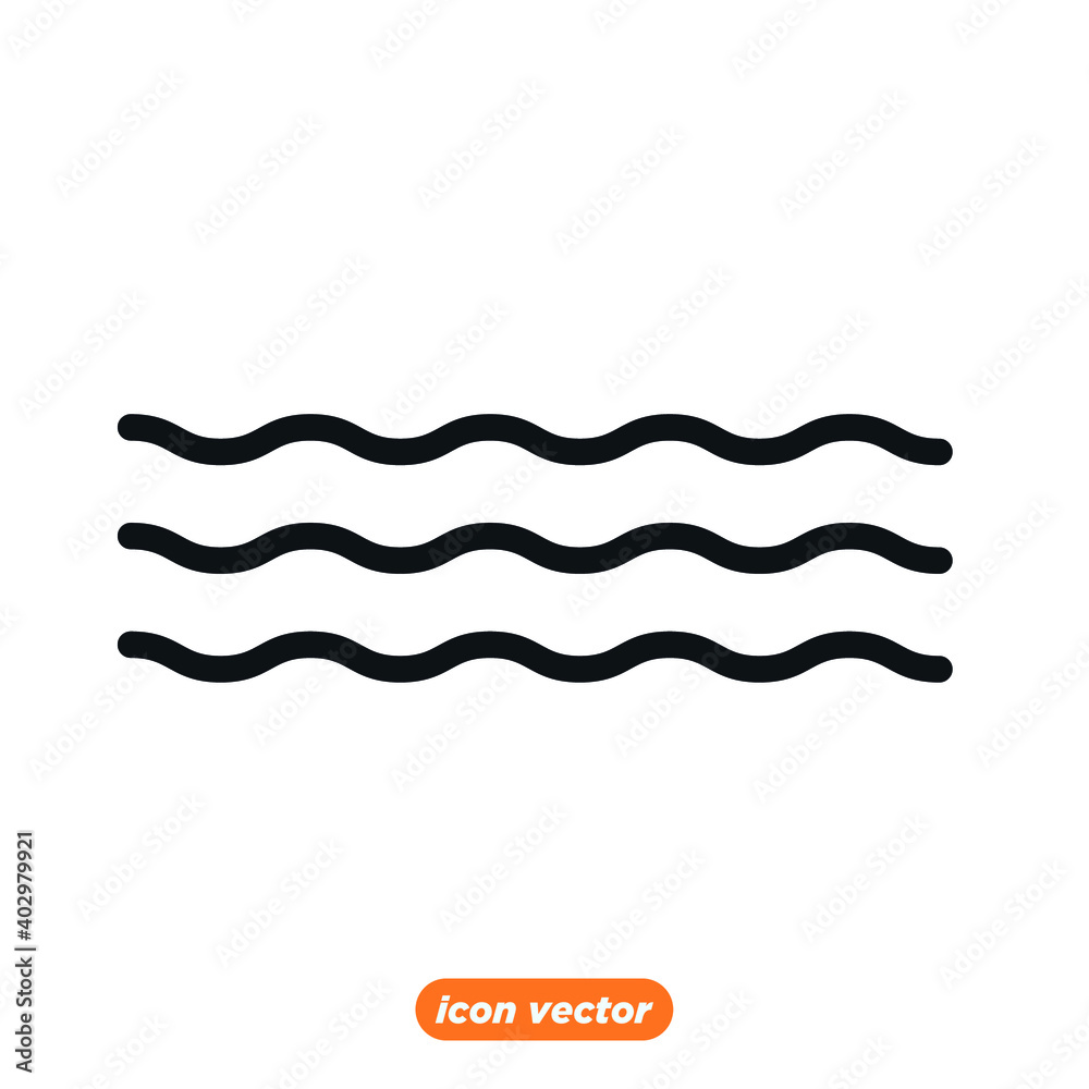 Ocean, sea waves icon template color editable. wave symbol vector illustration for graphic and web design. Ocean, sea waves icon template color editable. wave symbol vector illustration for graphic and web design.