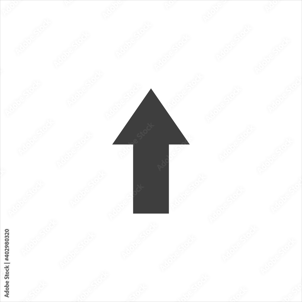 up arrow icon on white background. Vector up arrow icon on white background. Vector