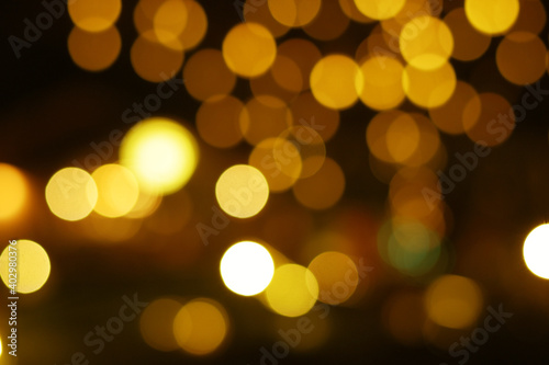 abstract background of blurred lights with bokeh effect