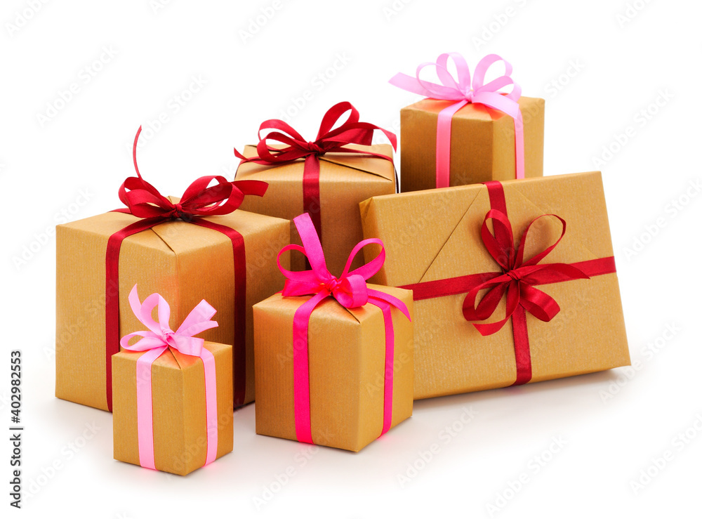 Gift boxes, gifts on a white background isolated. Gift boxes, gifts on a white background isolated.
