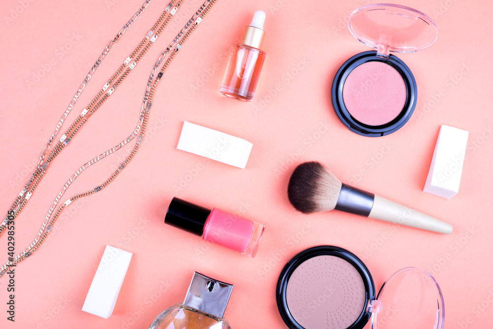 Set of decorative cosmetics for make up. Set of decorative cosmetics for make up.