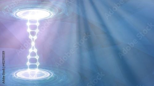 helix-molecule rendered background, medical 3D illustration