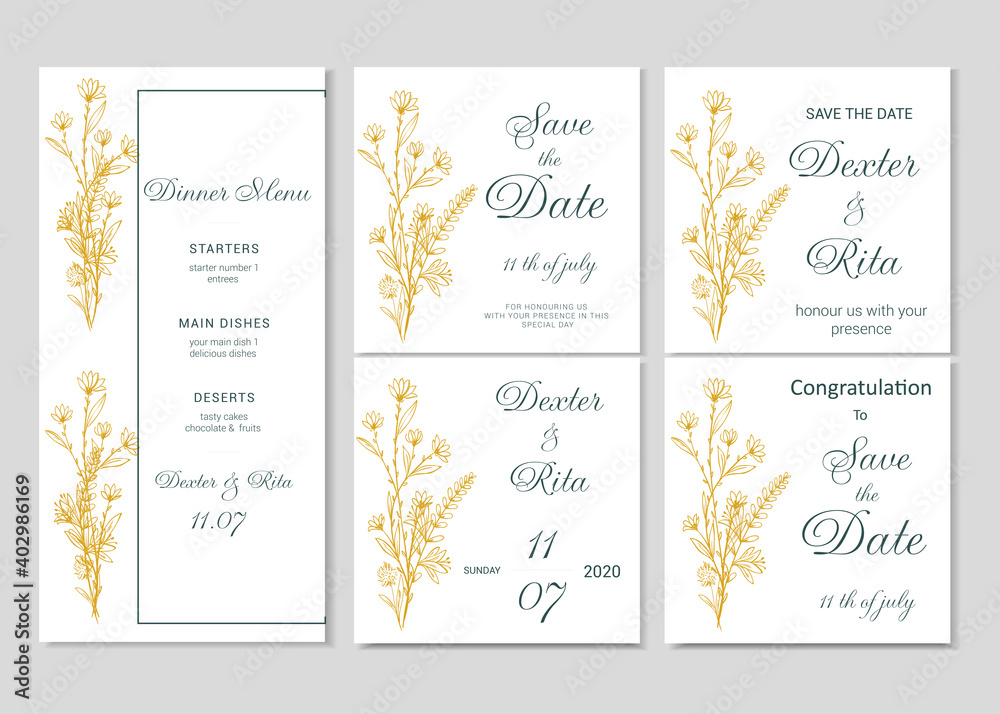 set of social media posts for weddings set of social media posts for weddings