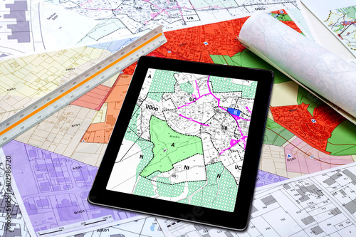 фотографія Urbanisme - Aménagement du territoire - Cartes de plan local d'urbanisme et cada