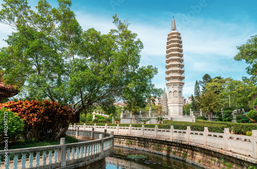 Temple tower at South Putuo Temple in Xiamen photo