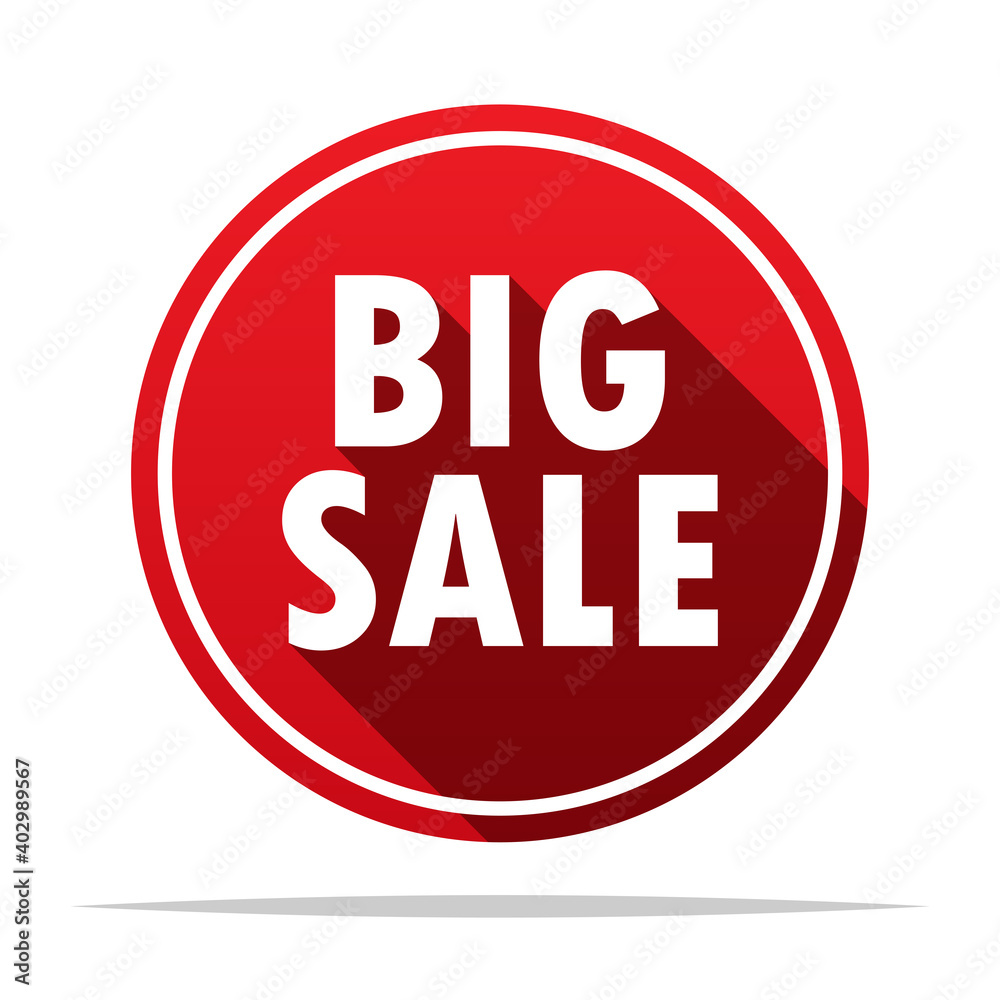 Big sale round sign vector isolated illustration Big sale round sign vector isolated illustration