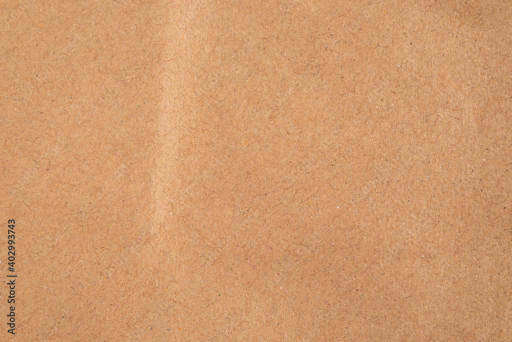 Blank, brown cardboard sheet paper, craft abstract background.  Retro, old vintage beige paper kraft pattern background. Design, minimal texture with empty, copy space for backdrop, can use recycle.