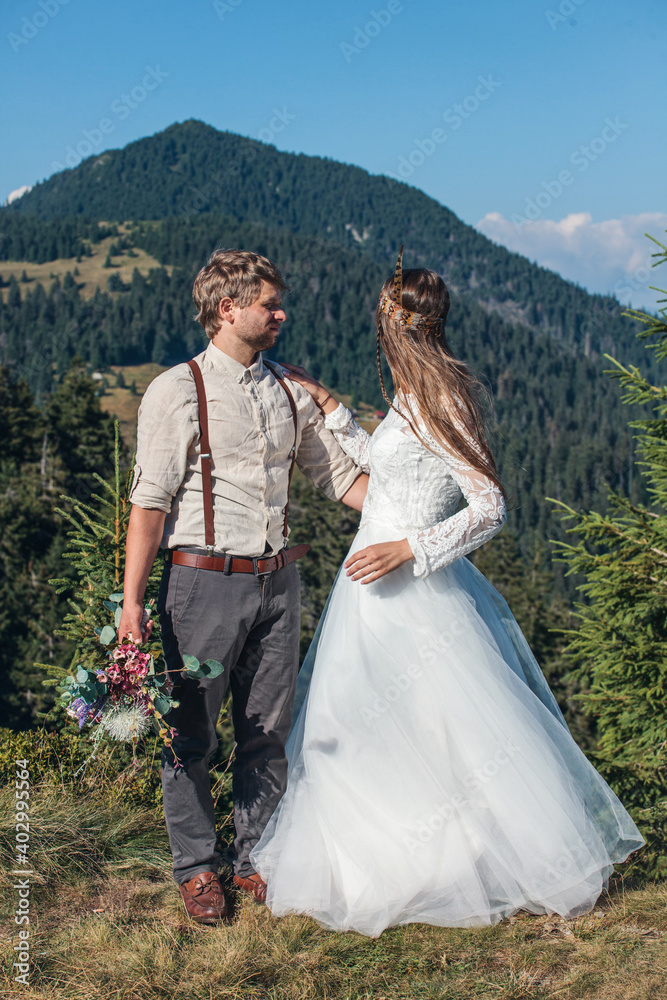 Boho Style Wedding in Carpathian Mountain