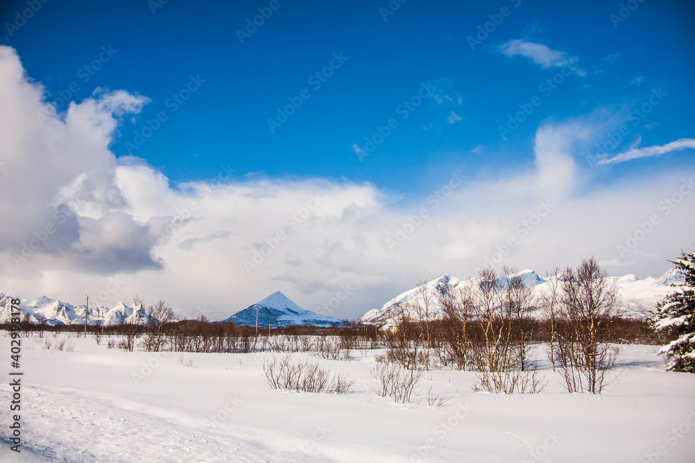 Winter in Lofoten Islands, Northern Norway Winter in Lofoten Islands, Northern Norway