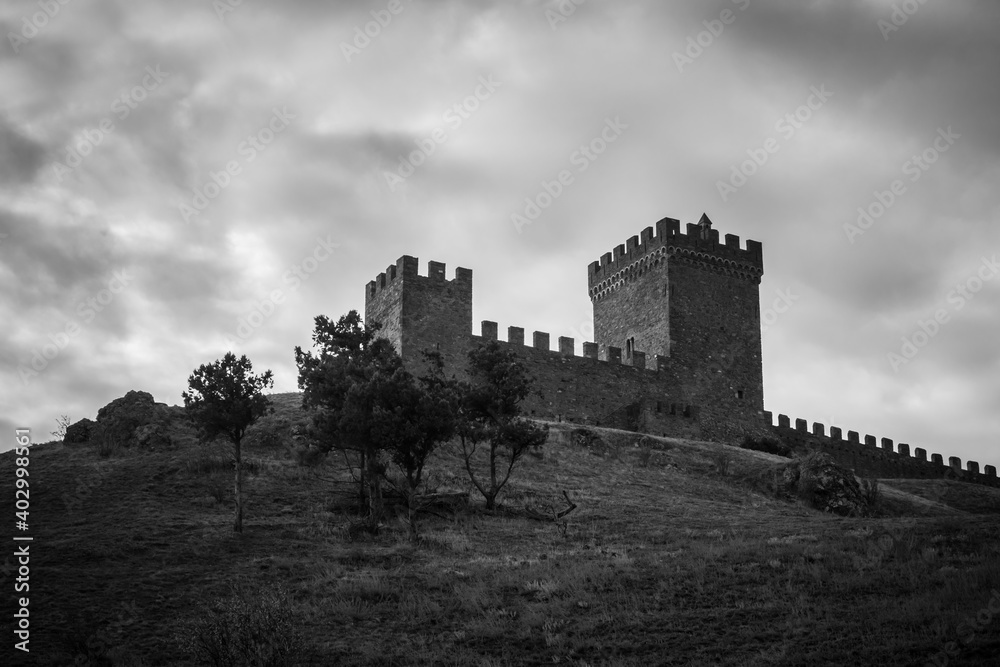 The Consul's castle in the Genoese fortress in Sudak, Crimea. The Consul's castle in the Genoese fortress in Sudak, Crimea.